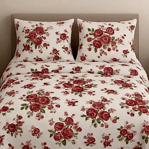 Flora Çiçekli Pamuklu Nevresim Takımı