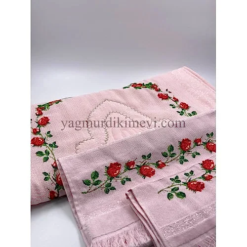 Kanaviçe İşlemeli Seccade Takımı (3’lü Set)